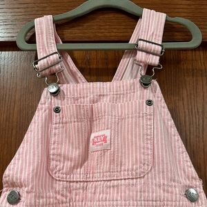 Pink Stripe Key Overalls - 4t